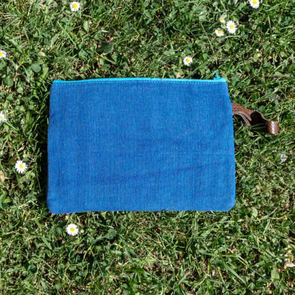 Pochette M - Bleu - vert (verso)