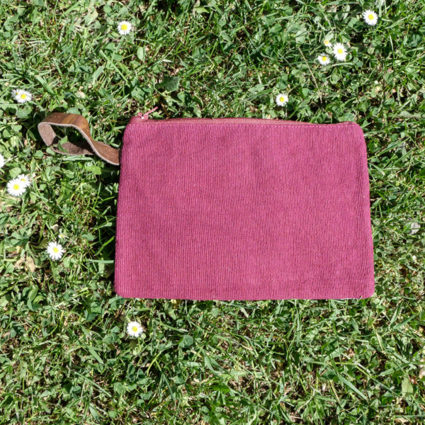 Pochette M - Pourpre- beige (verso)