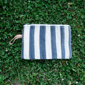 Pochette M - Gris bleu - vert