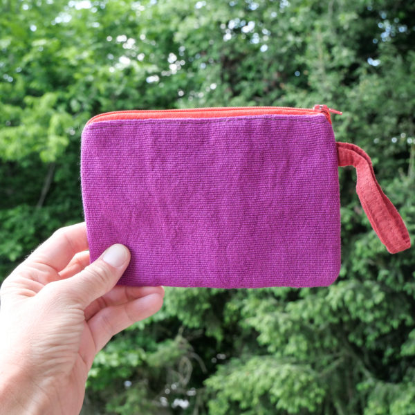Pochette S - Corail violet fushia (verso)