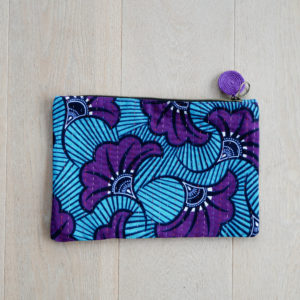 Pochette Fleurs de mariage bleues L