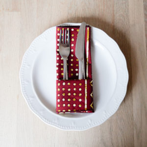 Set 6 serviettes - Red 2