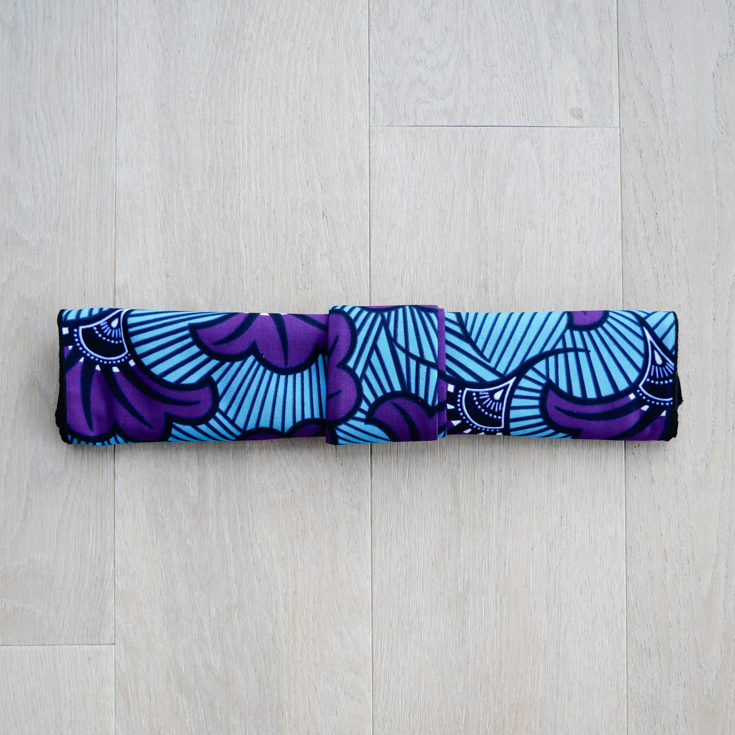 Set 6 serviettes - Fleurs de mariage (bleu et violet)