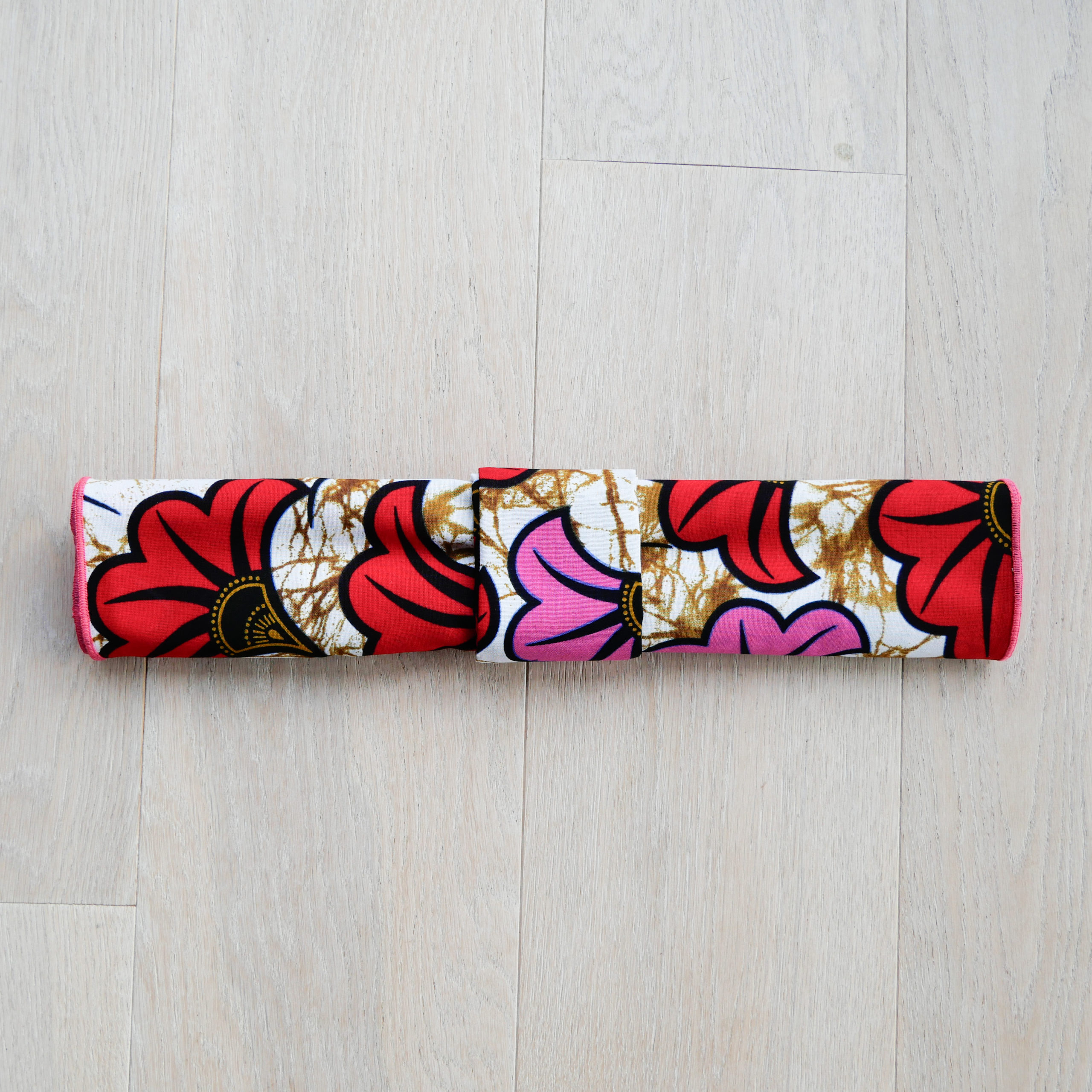 Set 6 serviettes - Fleurs de mariage roses